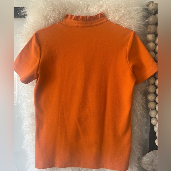 Tory Burch Scalloped Collar Short Sleeve T-Shirt - Picture 3 of 12